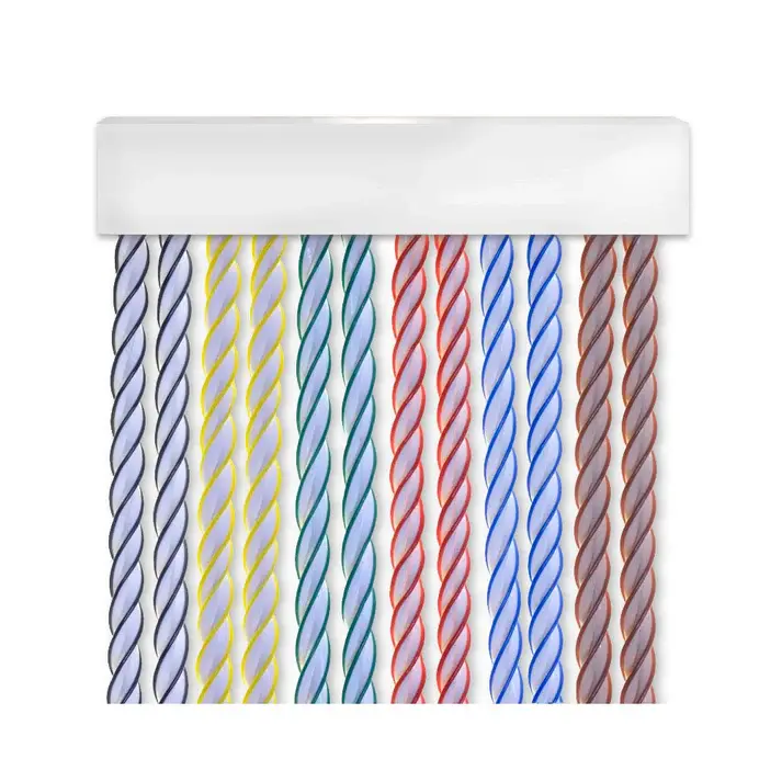 LILI HOME Cortinas de Tiras de Goma – 90 cm x 210 cm Modelos Disponibles: Tiras Redondas (Ø 1 cm) y Tiras Planas (3 cm de ancho). Las tiras están firmemente sujetas con una barra metálica súper resistente, garantizando estabilidad incluso en condiciones d - 1