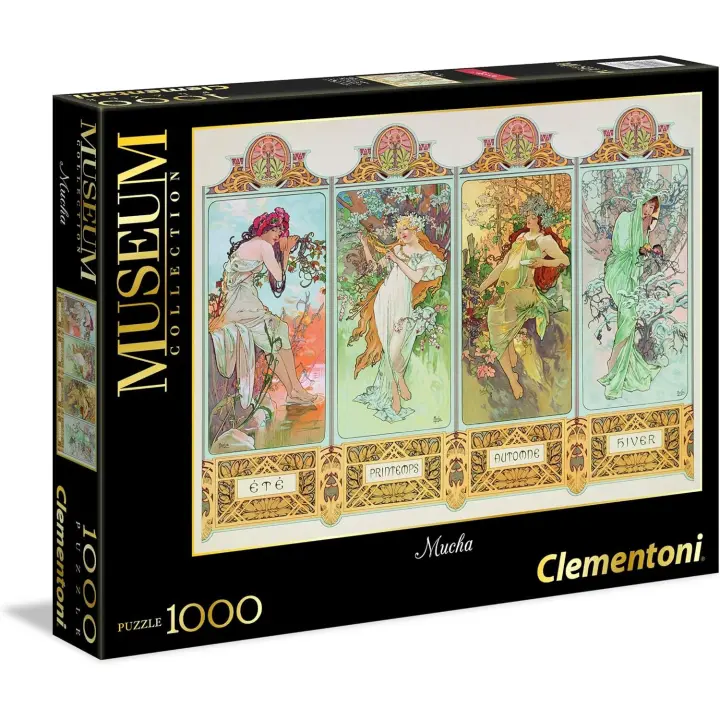 Las Cuatro Estaciones. Puzzle 1000 Piezas CLEMENTONI Museum Mucha Referencia: 39177 - 1