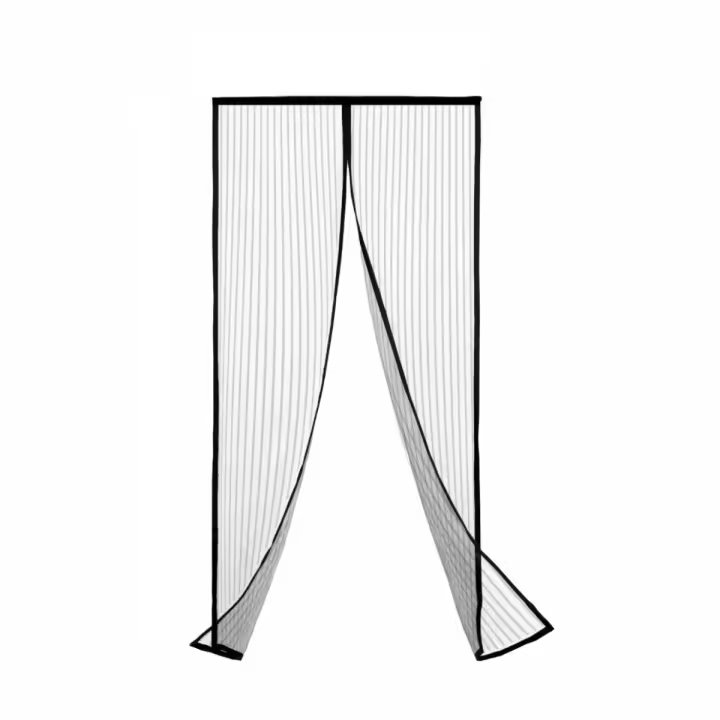 JOWY Mosquitera magnética para Puerta Negra y Blanca, varias Medidas, Cortina antimosquito de Malla, Cierre automático con imanes, Mantiene el Aire Fresco (90 * 210cm, Negro) - 1