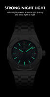 Reloj De Cuarzo Para Hombre PAAZOMU Lujo Cuadrado Resistente Al Agua Con Luminiscencia Fecha Acero Inoxidable Calendario Completo Estilo De Negocios - details 2