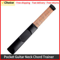 Guitarra De 6 Cuerdas Y 6 Frets Modelo Portátil De Bolsillo Entrenador De Acordes Madera De Sapele Herramienta De Práctica Para Principiantes Negro - details 0