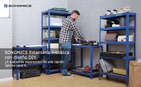 SONGMICS Estantería de 5 Niveles, Estantería para Cargas Pesadas, Estante Ajustable en Altura, Carga Total de 650 kg/875 kg, para Garaje, Bodega, 30 x 75 x 150 cm/180 x 90 x 40 cm, Azul - details 0