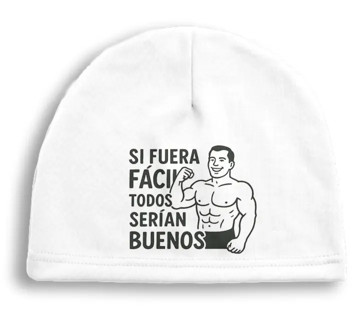 MERCHANDMANIA Gorro deportivo frase motivadora si fuera fácil todos serían buenos deporte running deporte correr - 1