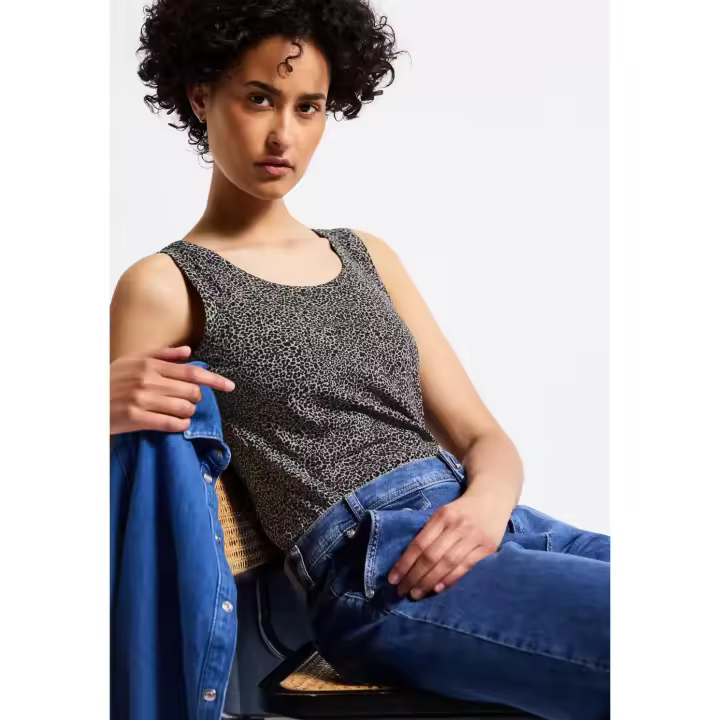 Street One Mod. PS323383 - Top acanalado estampado para mujer - 1
