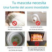 Dispensador De Agua Para Gatos 3L Con Doble Cuenco Acero Inoxidable Gran Capacidad Dispensador De Bebida Inteligente Para Perros Y Gatos - details 10