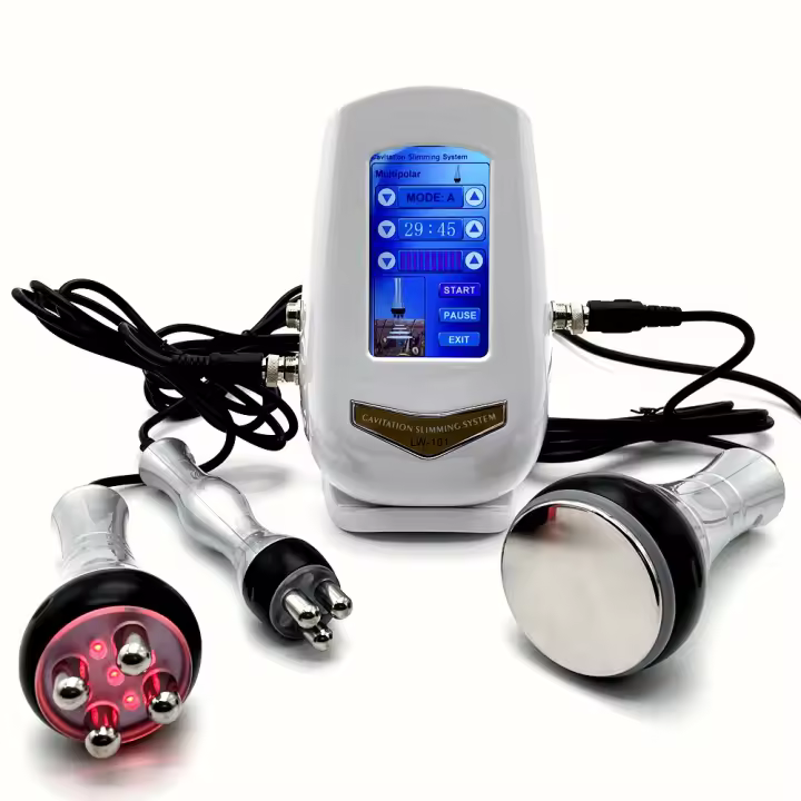 Equipo de belleza y Corporal: máquina de cavitación 40K, moldeadora explosiva, RF, moldeadora de Grasa, equipo de Belleza, equipo de masaje y adelgazamiento, Máquina Corporal 3 en 1, equipo de Belleza profesional para familias, color Blanco. - 1