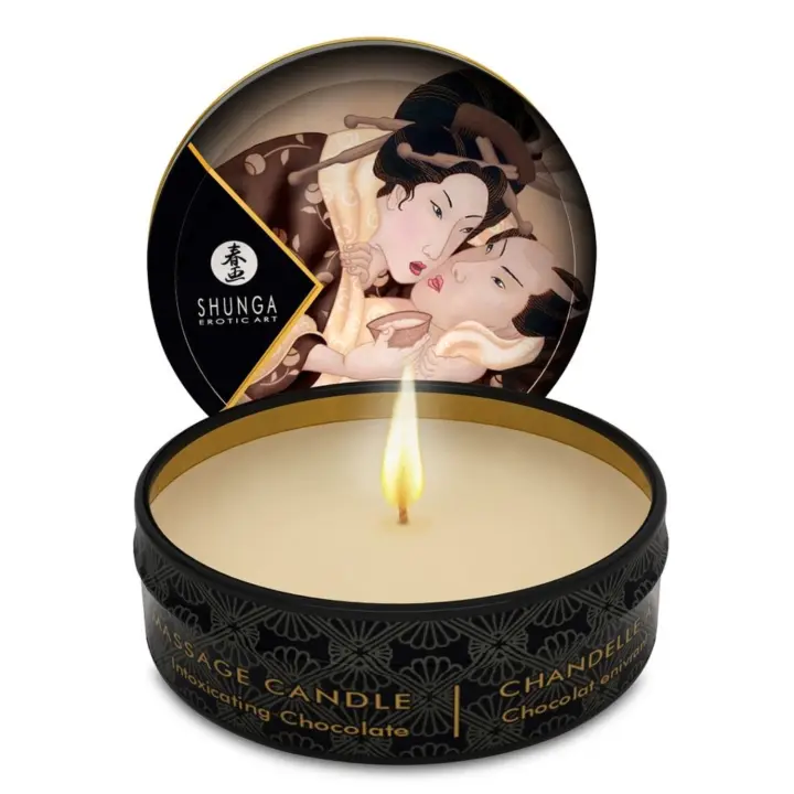 Vela De Masaje Aroma Chocolate Shunga 30 170 ML Aceite Caliente Para Masajes Externos En Pareja Cera Derretida Con Olor Afrodisiaco Ambiente Íntimo y Sensual Aceite Caliente para Masajes - 1