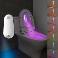 Luz De Inodoro Con Sensor De Movimiento RGB Cambiante LED Recargable Para Decoración De Baño Luz Nocturna De Sensor De Movimiento - details 0