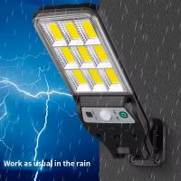 4PCS Luz De Pared Solar Con Sensor De Movimiento 108COB 3 Modos Para Terraza Jardín Valla Palacio Y Terraza Exteriores - details 5