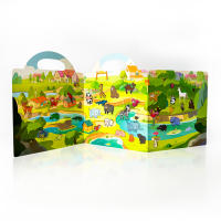 Juego De Papel Con Pegatinas De Goma Portátil Para Niños Juguete Educativo Montessori DIY Puzzle De Animales Cognición Temprana Regalo Para Niños - details 18