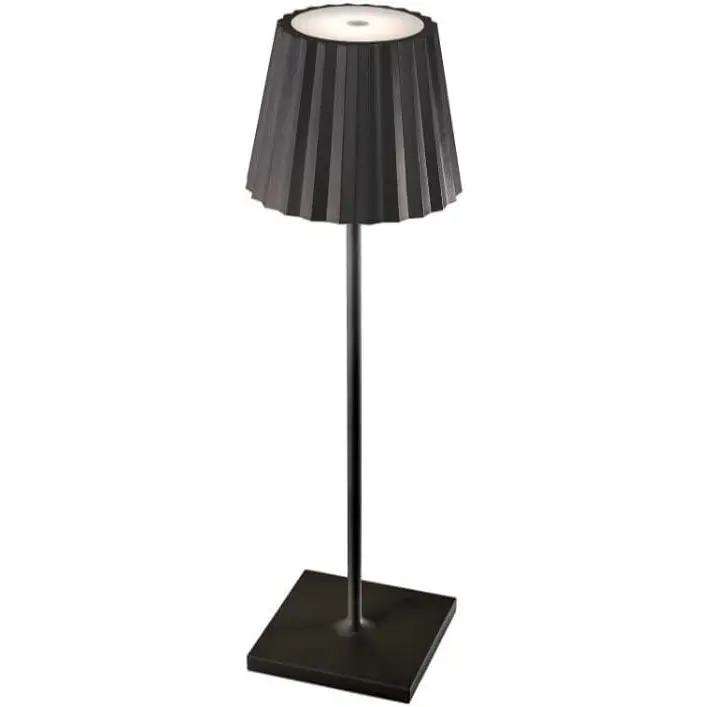 Lámpara de mesa CLUB BEL AIR HOME LED 3.5W y carga USB para exteriores y terrazas de restaurantes (BLANCO Y NEGRO) - 1