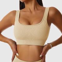 NCLAGEN Sujetador Deportivo Para Mujer Sin Aros Con Cuello En Forma De U Y Ribbed Alta Soporte Para Gimnasio Yoga Fitness Running Push up Top De Entrenamiento Secado Rápido - details 6