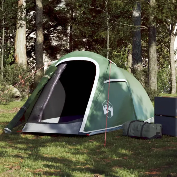 vidaXL Tienda de campaña túnel para 2 personas impermeable verde - 1