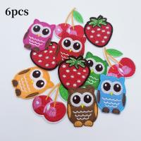 6pcs Parches De Bordado De Animales De Dibujos Animados Para Jeans Sombreros Bolsos Ropa Buzo Estilo DIY Parche De Manzana Y Corazón - details 0