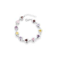 Sterling Silver Elegant Charm Bracelets Chain Beautiful Crystal Stone Drop Jewelry Fashion For Women Wedding Lady Cute - details 0