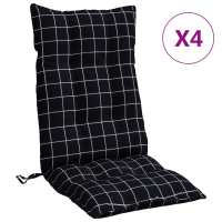 vidaXL Cojines para silla respaldo alto 4 uds tela Oxford cuadros Color Gris,  Beige,  Verde y mas Cojín Decorativo de Asiento Cojines de muebles de salon - details 9
