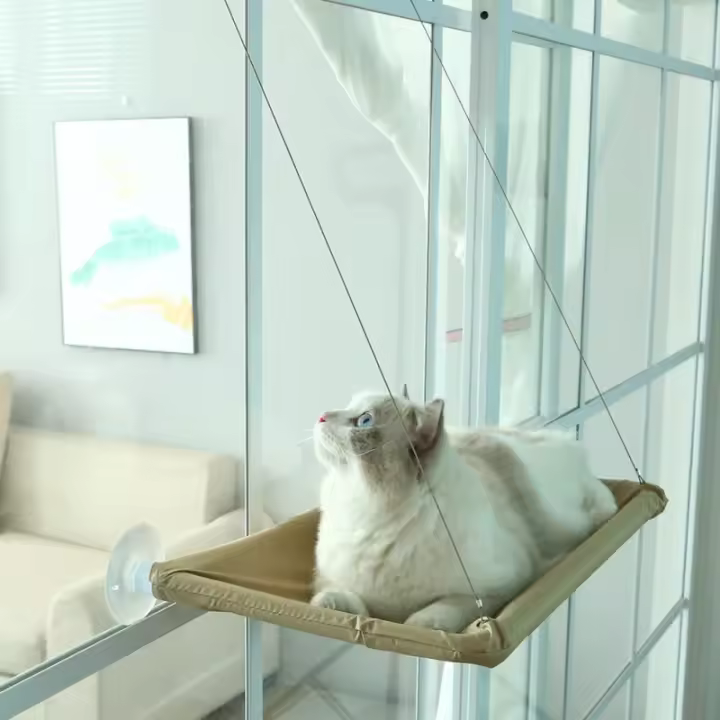 Hammock Para Gatos Colgante Casa De Manta Aérea Silla Solar Para Ventana Juguete De Gato Respirable Soporte De 20kg Accesorios Para Mascotas - 1