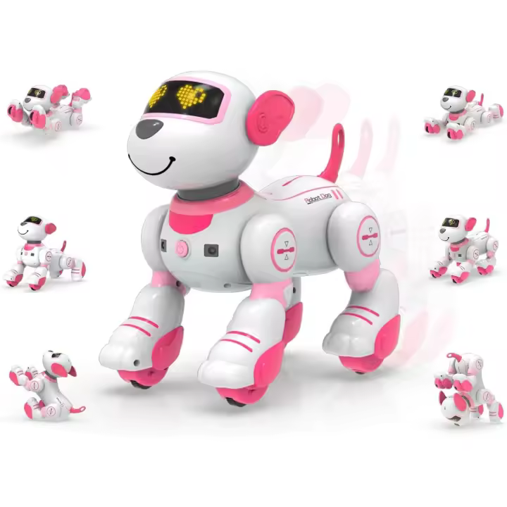 Perro robot de control remoto para niños, Perro robótico Interactive, RC robot con detección táctil, Ojos LED, Dance Y Música - 1