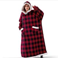 Manta De Flannel Super Larga Con Mangas 120/150cm Sudadera De Invierno Para Hombres Y Mujeres Abrazable De Peluche Gran Tamaño Para Ver Televisión - details 7