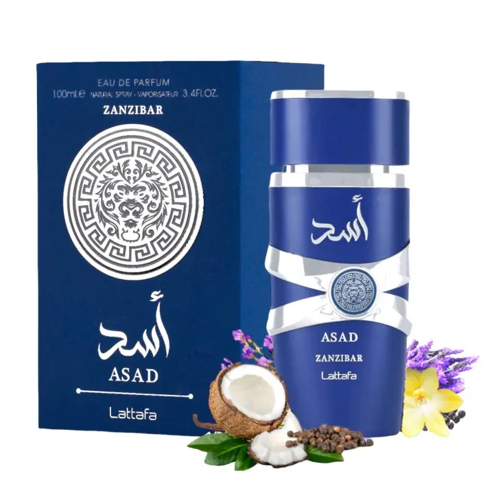 Asad Zanzibar Lattafa Perfumes Para Hombres Eau de Parfum Hombre 100 ml  Lattafa Fragancia Asad Zansibar Perfume De Árabe Para Hombre Asad Zancibar Lattafa - 1