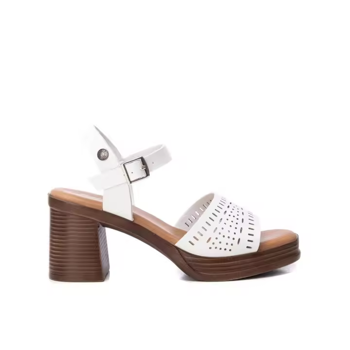 Refresh 172523 Sandalias de tacón para mujer blancas en sintético 85495 - 1