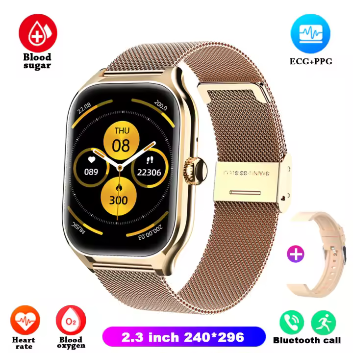 bluetooth pulsera pantalla Smartwatch 2.3 pulgadas cuadrada táctil completa llamada inteligente - 1