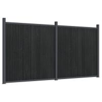 vidaXL Panel de valla WPC 353x186 cm Color Gris,  Marrón,  y mas Perfecta para plantas y animales, múltiples usos malla para ventilación, seguridad, ventana, jardín - details 0