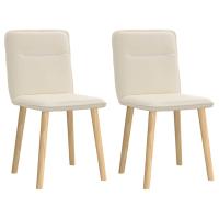vidaXL Sillas de comedor 2 unidades en color Lino/Crema/Verde oscuro y más | cómodas modernas ergonómicas para comedor cocina salón hogar - details 0