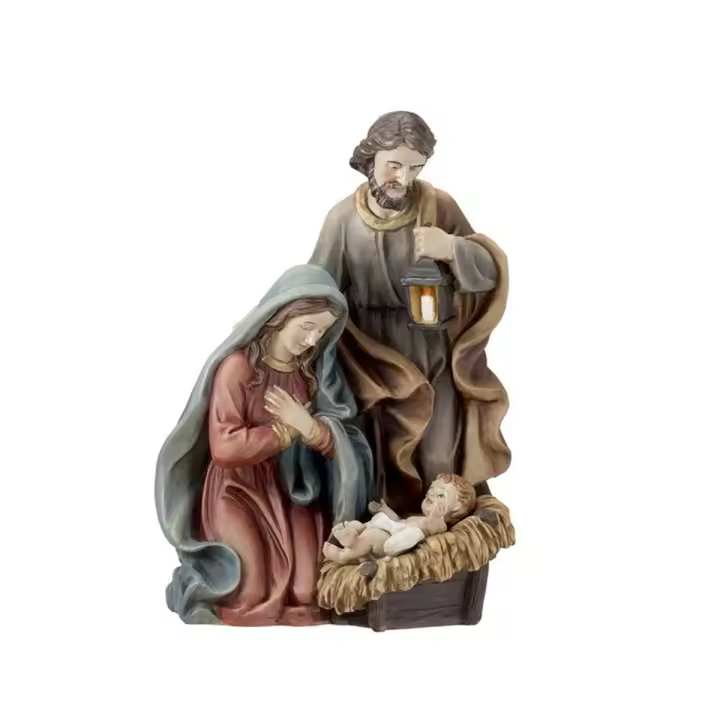 Misterio Nacimiento 25 cm. clásico Sagrada Familia 1 pieza imagen resina - 1
