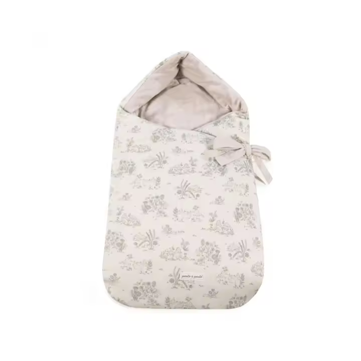 Saco arruyo capucha bebé toile de Jouy de Pasito a Pasito - 1