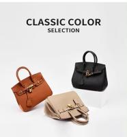 Bolso de hombro de cuero para Mujer, Bolso Kelly, Lychee Platinum, versáthil, para Niños Gift, accesorios para la moda - details 5
