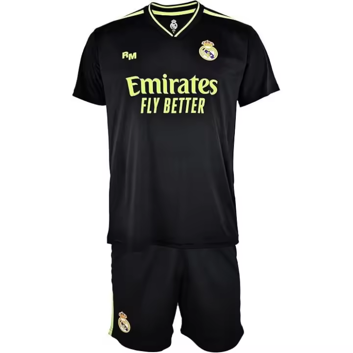 Conjunto Real Madrid  Liso 22/23 (Negro)3a Equipación  Roger's -Réplica Oficial Paran Ninos 4 anos - 1