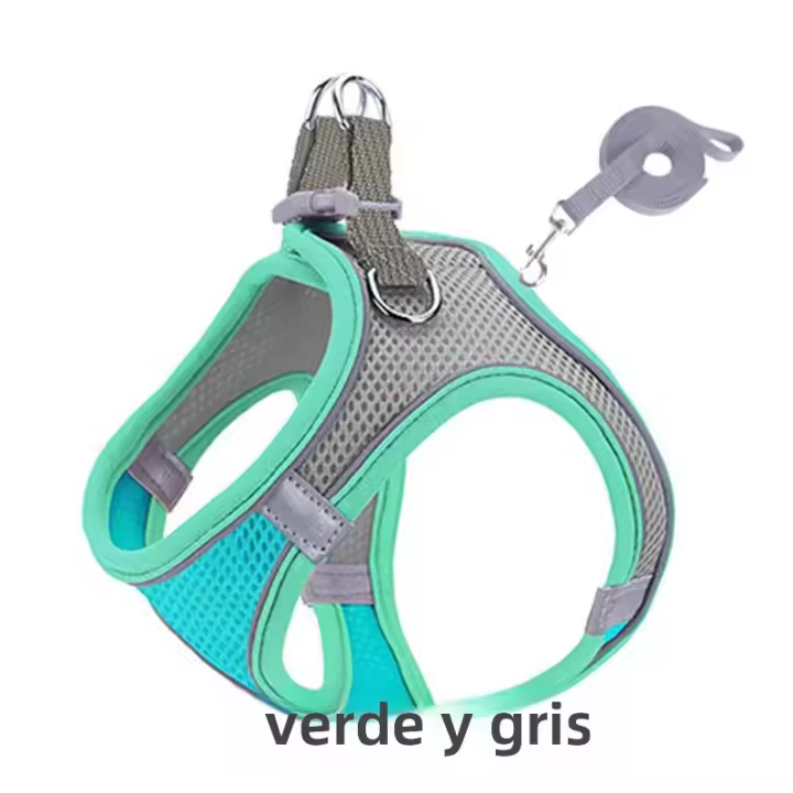 Correa Reflejante Ajustable Para Perros XXXS-L Conjunto De Harnés Y Correa Transpirable Para Chihuahuas Y Otros Pequeños a Grandes Perros - 1