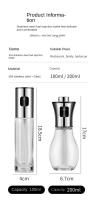 Olla de aceite Pulverizador de aceite para cocinar Botella de spray Barbacoa Freidora de aire multifunción Vidrio Olla de aceite de alta presión para hornear - details 1