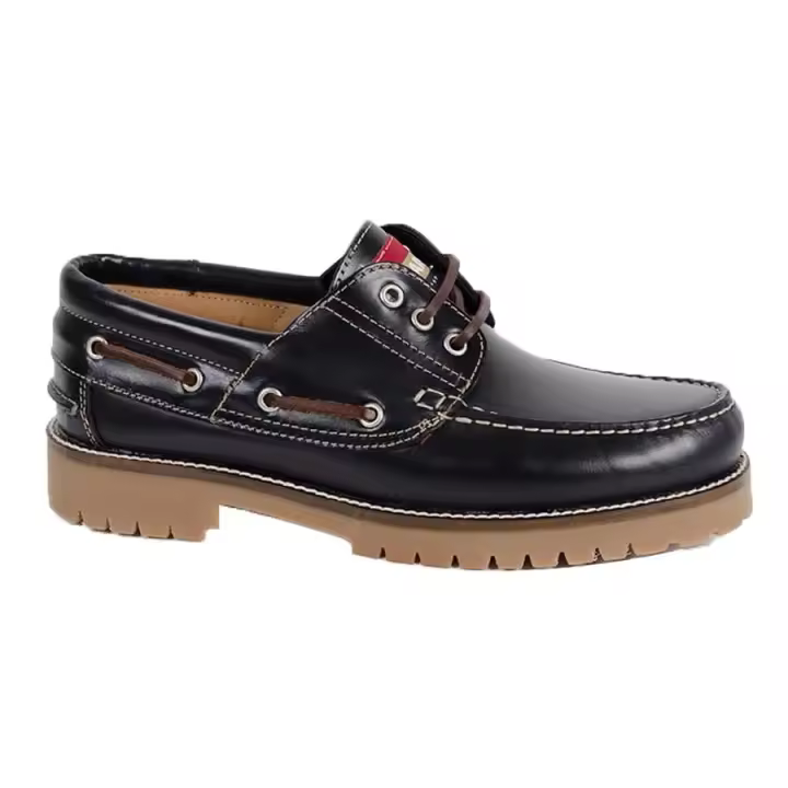 EDWARD´S modelo 1400A zapato náutico para hombre de piel ciclón marino, con cierre de cordones. - 1
