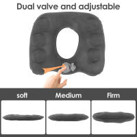 Cojín Donut Inflable Ajustable Ligero Y Resistente Al Desbordamiento Silla De Apoyo Para Alivio De La Dorado Y Moderno Para Adultos - details 4