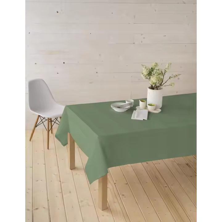 Decolux Homeware Mantel antimanchas tela algodón resinada confeccionada liso repele liquidos lavable exterior e interior - 1