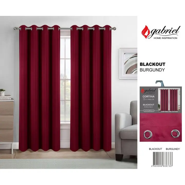CORTINA BLACKOUT- OPACO DE 140X260CM CON 8 ANILLAS - 1