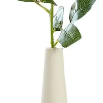 Florero alto cónico de cerámica, florero decorativo, florero cónico de mesa, floreros pequeños de cuello estrecho para el hogar, mesa de boda, dormitorio, sala de estar, escritorio de oficina - 1