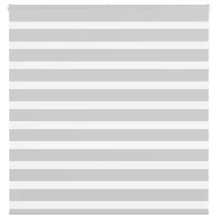 vidaXL Estor cebra gris clarode tejido poliéster en dimensiones 140x100 cm/140x150 cm/140x200 cm y más | protección solar decorativa para ventanas hogar oficina dormitorio fácil de instalar - 1