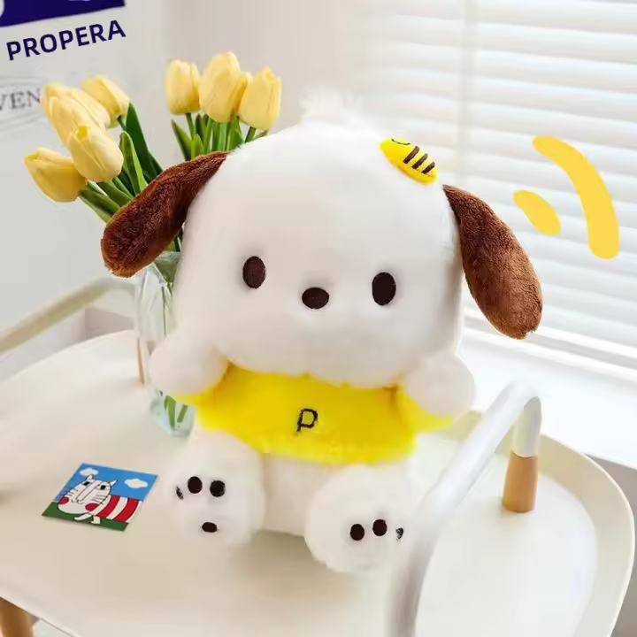 Muñeco De Peluche Sanrio Pochacco Cartoon Suave Almohada De Sofá Decoración Para Dormitorio Suavidad Cuidado Del Bebé Regalo De Anime Para Niños - 1