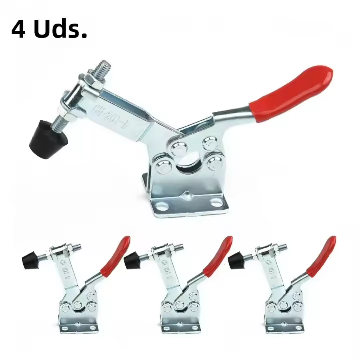 4PCS GH-201B Pinza De Toggle 100kg Con Libera Rápida Horizontal Herramienta De Fijación Para Carpintería Clip De Metal - 1