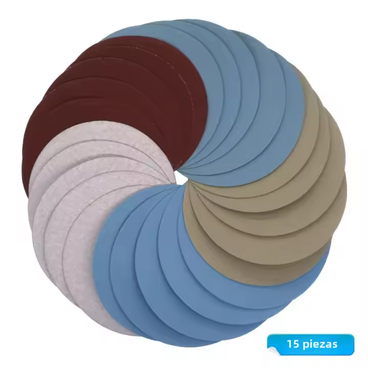 15pcs Disco De Arena De 125mm Pulido Con Lazo De Ganchillo Sandpaper Redonda Para Automóviles Grados 1000 2000 3000 4000 5000 - 1