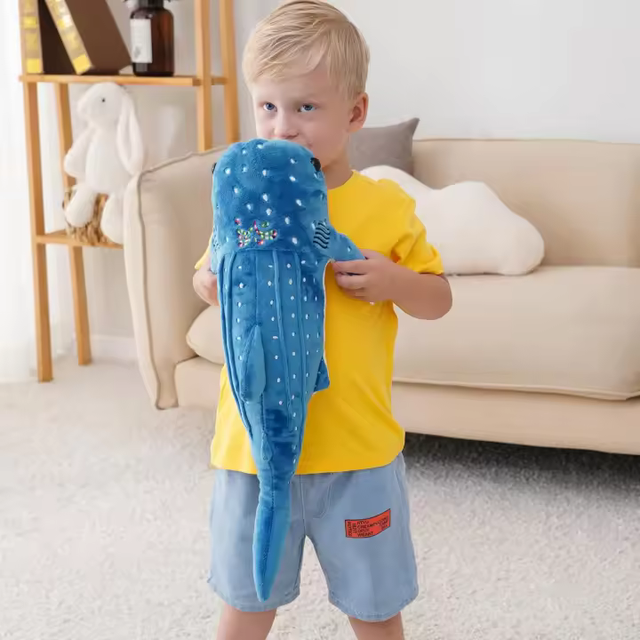 Peluche de Tiburón Ballena de 18,5mm, Tiburón Ballena de Plush, Juguete de Plush para niños, Muñeco de Ballena Azul relleno - 1
