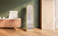 Marctani Espejo de Pie Cuerpo Entero - Espejo Grande y Largo con 3 Formas de Uso, Independiente, Montaje Pared y Apoyado - Marco de Aluminio + Soporte para Dormitorio, Baño o Salon - details 10