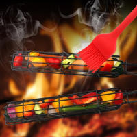 Cesta De Barbacoa Para Camping Y Picnic Herramientas De Asado Al Aire Libre Portátil Antideslizante Resistentes Al Calor Apto Para Carbón Y Sartén De Acero Inoxidable Fácil De Limpia - details 9