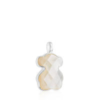 Colgante de oso de piedra preciosa natural de plata esterlina S925, accesorio de collar de bricolaje de lujo que combina con todo - details 25
