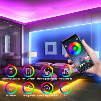 Tira De LED Neón RGB Con Control Remoto Y App Decoración Para Exterior Y Habitaciones Resistente Al Agua Flexible Y Multicolor - details 1