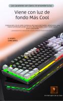 Teclado De Juego 104 Teclas Con Retroiluminación Colorida Teclado Cableado Sentido Mecánico Para Computadora Periféricos E-sports Para Desktop Laptop - details 16