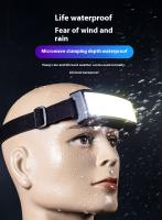 Linterna Frontal COB LED Super Brillante Recargable 180° Lámpara De Corbata Impermeable Para Actividades Al Aire Libre Como Pesca Senderismo Camping Y Ciclismo - details 10